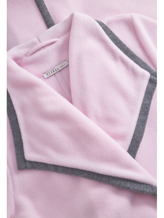 Robe de chambre en polaire rose