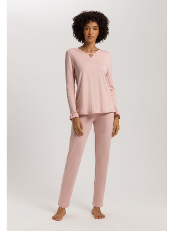 HANRO Pink long-sleeved pyjamas CLAIRE