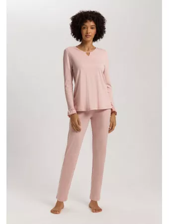 HANRO Pink long-sleeved pyjamas CLAIRE