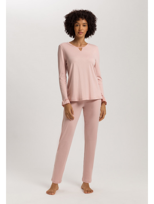 HANRO Pink long-sleeved pyjamas CLAIRE