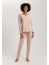 HANRO Pyjama manches longues rose CLAIRE