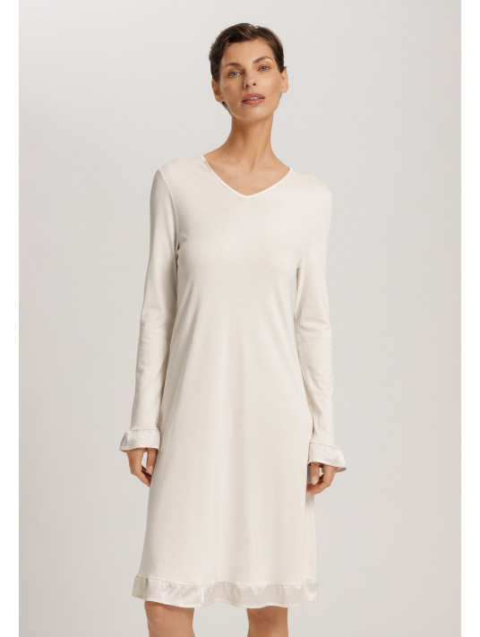HANRO Ivory long-sleeved nightgown CLAIRE