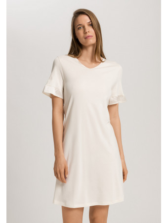 HANRO Ivory short-sleeved nightdress CLAIRE