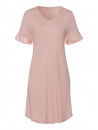 HANRO Chemise de nuit manches courtes rose CLAIRE