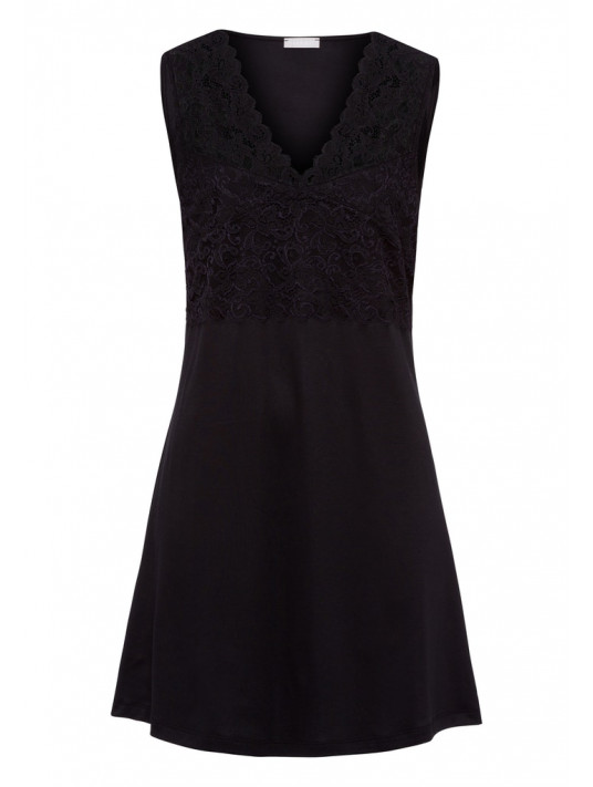 Hanro black lace Nightgown MOMENTS
