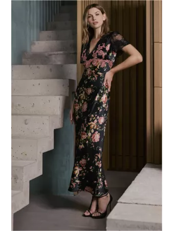 MARJOLAINE Robe longue en soie BERNADETTE