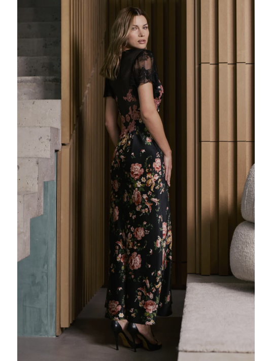 MARJOLAINE Robe longue en soie BERNADETTE