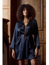 MARJOLAINE Short silk dressing gown BACCARAT