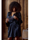 MARJOLAINE Short silk dressing gown BACCARAT
