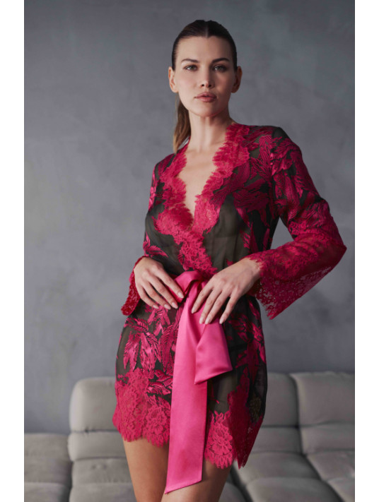 MARJOLAINE Short lace kimono BARBARA