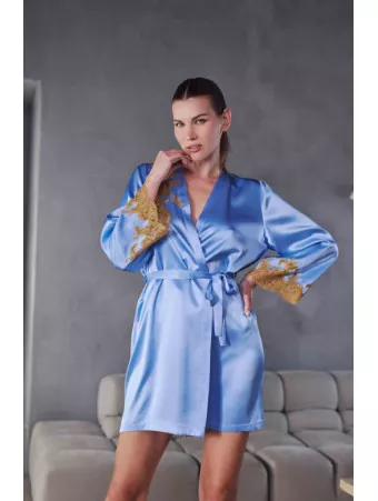 MARJOLAINE Short silk kimono BENEDICTE