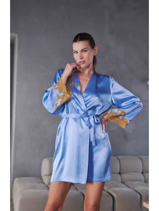 MARJOLAINE Short silk kimono BENEDICTE