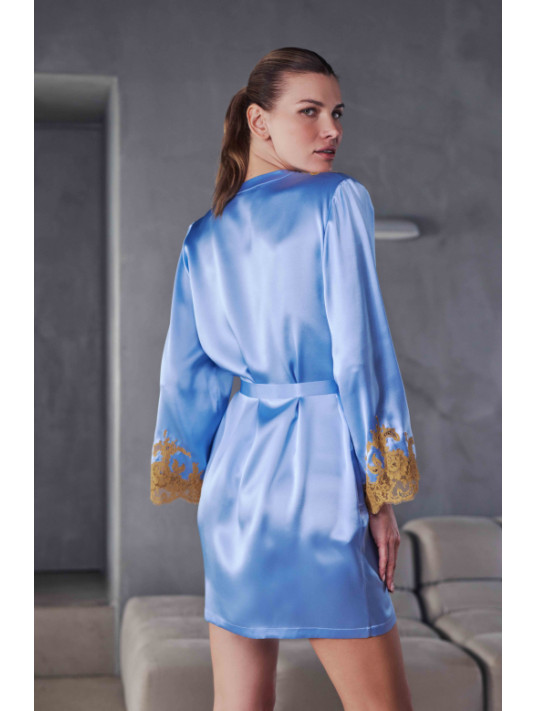 MARJOLAINE Short silk kimono BENEDICTE