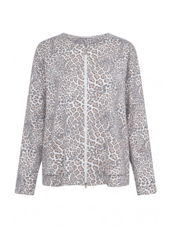 FÉRAUD Leopard Print Zip Jacket