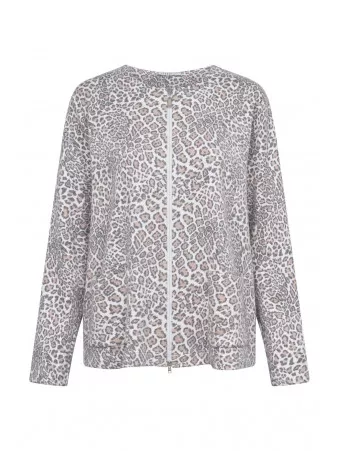 FÉRAUD Leopard Print Zip Jacket