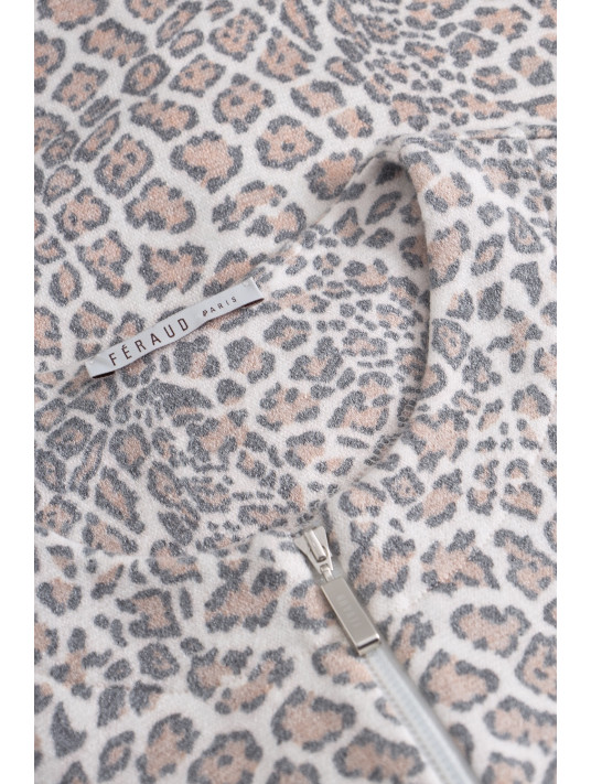 FÉRAUD Leopard Print Zip Jacket