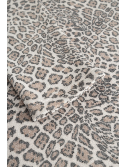 FÉRAUD Long Leopard Print Loungewear Dress