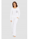FÉRAUD White Loungewear Top with Leopard Print