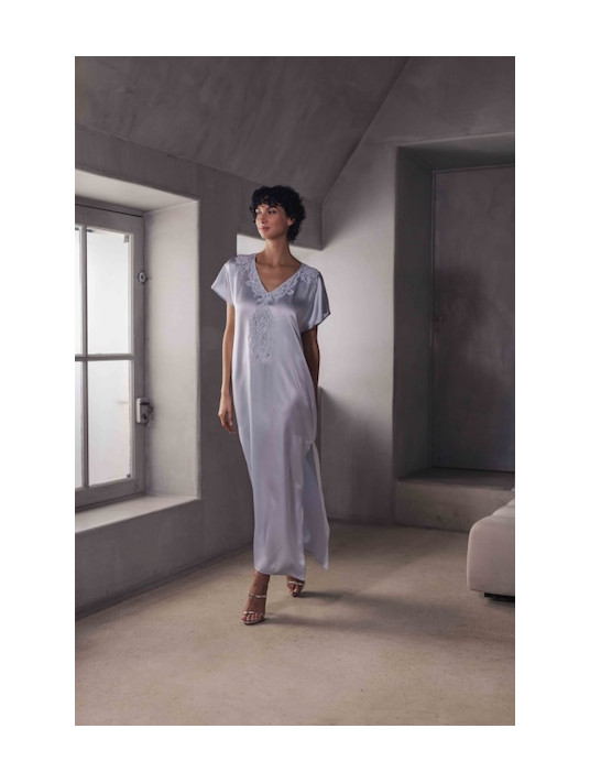 MARJOLAINE Long silk nightdress BRANDA