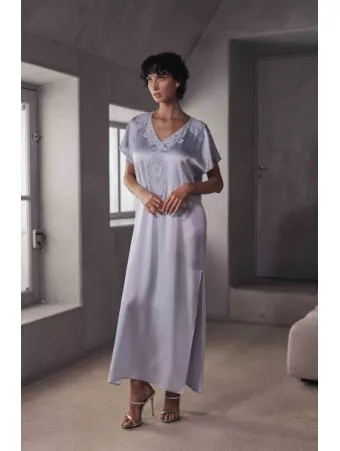 MARJOLAINE Long silk nightdress BRANDA