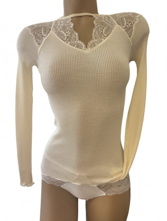 Oscalito Lace top WOOLEN SILK
