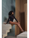 MARJOLAINE Black lace bodysuit BONNIE