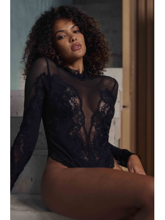 MARJOLAINE Body en maille et dentelle BONNIE