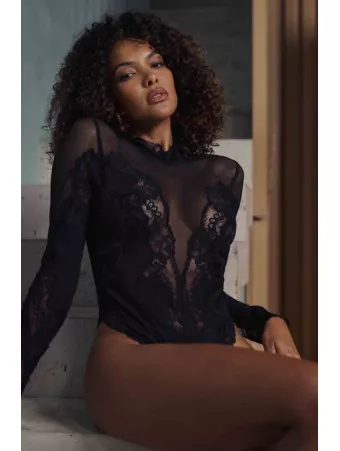 MARJOLAINE Body en maille et dentelle BONNIE