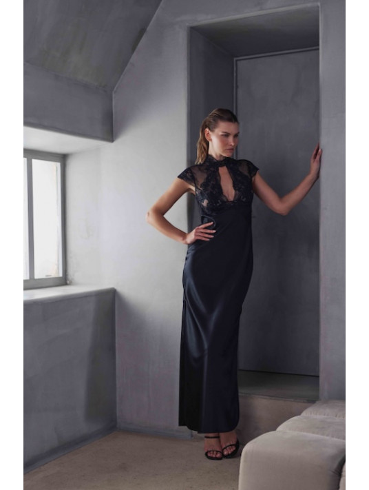 MARJOLAINE Long silk nightdress BONNIE