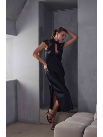 MARJOLAINE Long silk nightdress BONNIE