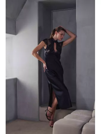 MARJOLAINE Long silk nightdress BONNIE