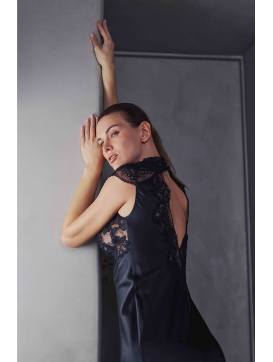 MARJOLAINE Long silk nightdress BONNIE