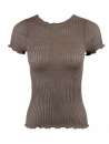 oscalito T shirt taupe LAINE ET SOIE