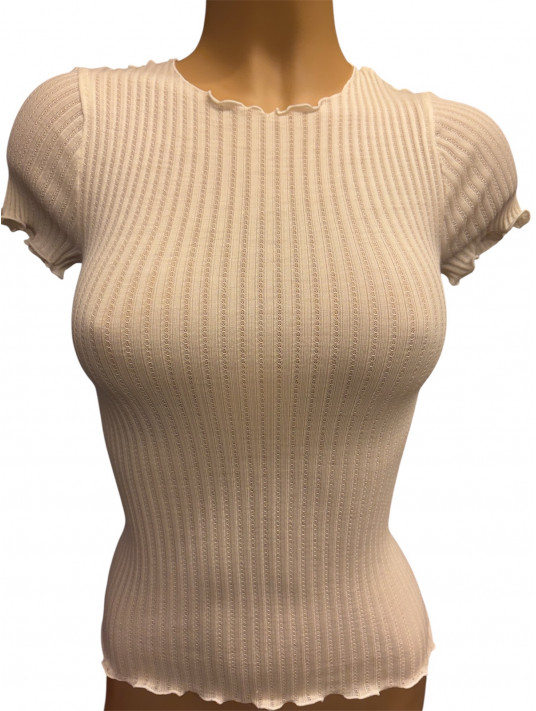 OSCALITO T shirt champagne LAINE ET SOIE