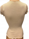 OSCALITO champagne Short-Sleeved Top Wool and Silk