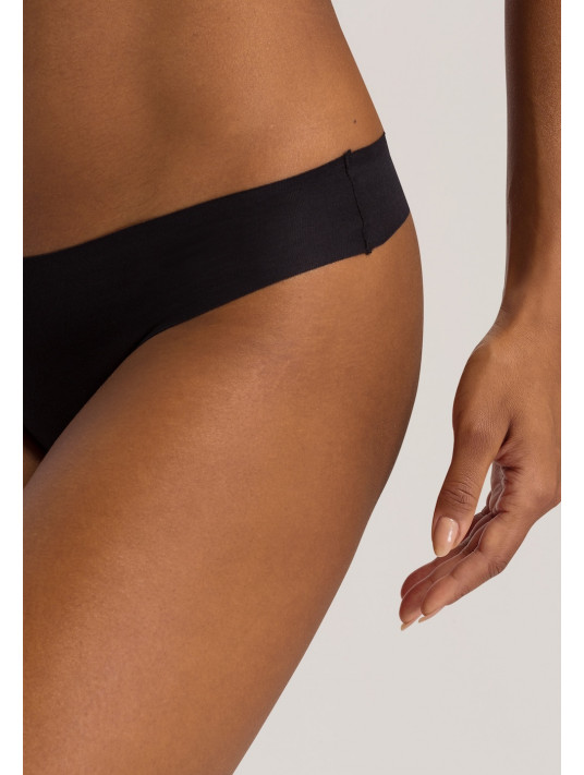 Hanro Invisible black thong COTTON