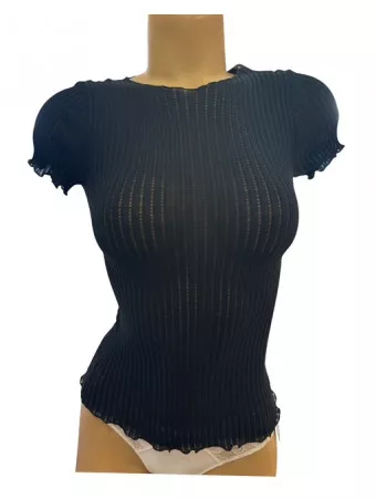 Oscalito T shirt noir LAINE ET SOIE