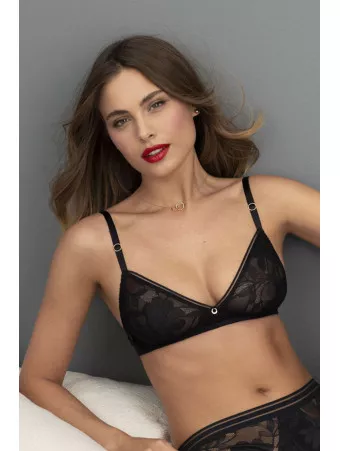 antigel Soutien-gorge sans armatures noir DENTELLE REBELLE