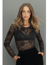 Antigel black Long sleeved lace top DENTELLE REBELLE
