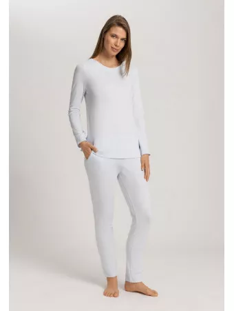 Hanro Pyjama blue Cotton MALENA
