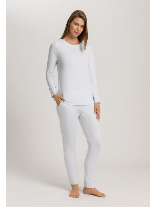 Hanro Pyjama blue Cotton MALENA