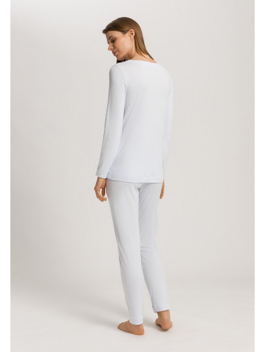Hanro Pyjama blue Cotton MALENA