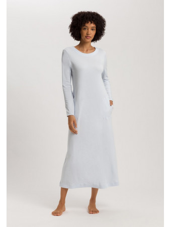 Hanro Chemise de nuit coton blue MALENA