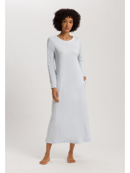 Hanro Chemise de nuit coton blue MALENA