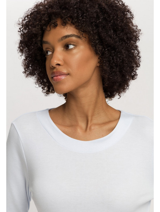 Hanro Chemise de nuit coton blue MALENA