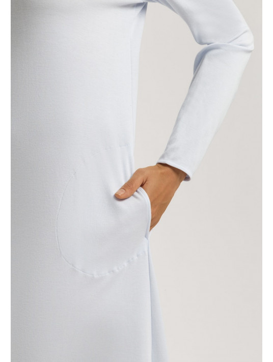 Hanro blue Cotton long nightdress MALENA