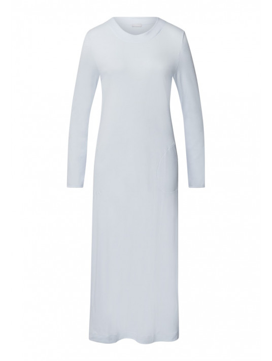 Hanro blue Cotton long nightdress MALENA