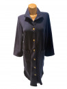 Fleece dark blue dressing gown TINAEL