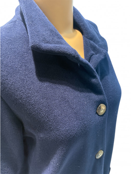 Pilus Robe de chambre boutonnée bleu marine TINAEL