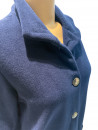 Fleece dark blue dressing gown TINAEL